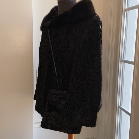 Swakara Lamb & Mink Fur Jacket - Picture 4 of 16